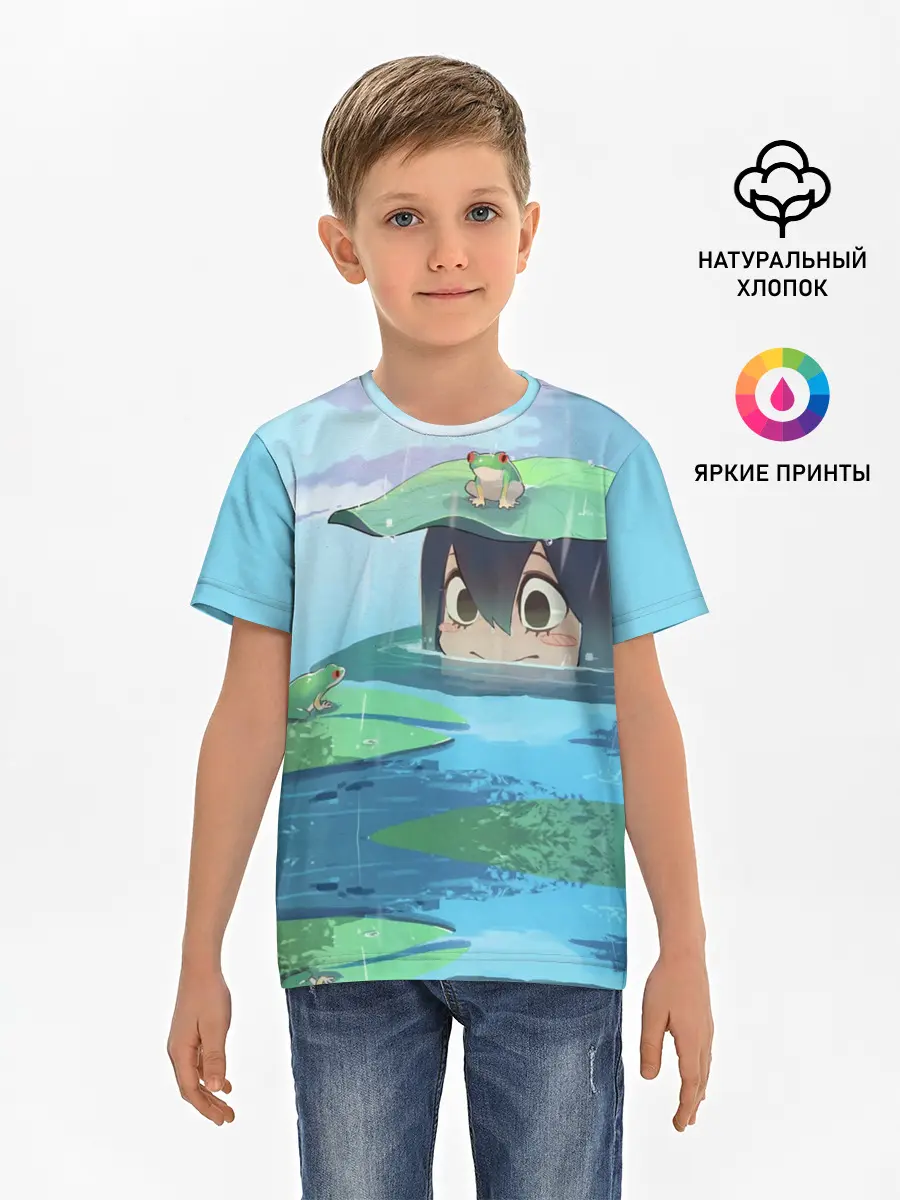 Детская базовая футболка / Тсую Асуи прячется под водой