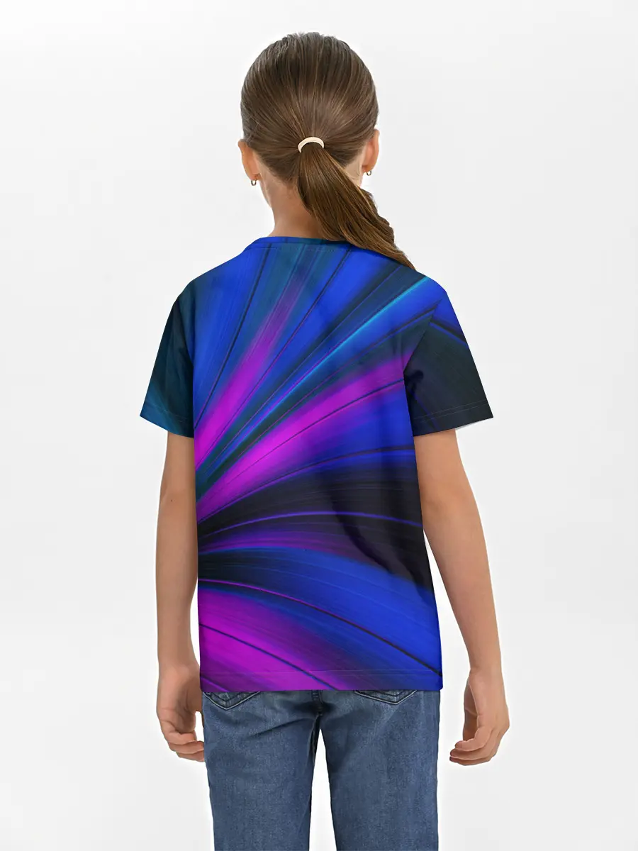 Детская базовая футболка / НЕОНОВЫЕ ВОЛНЫ | NEON STRIPES