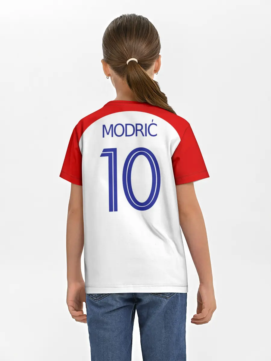 Детская базовая футболка / Модрич Хорватия