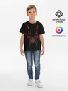 Детская базовая футболка / Красно белый паук