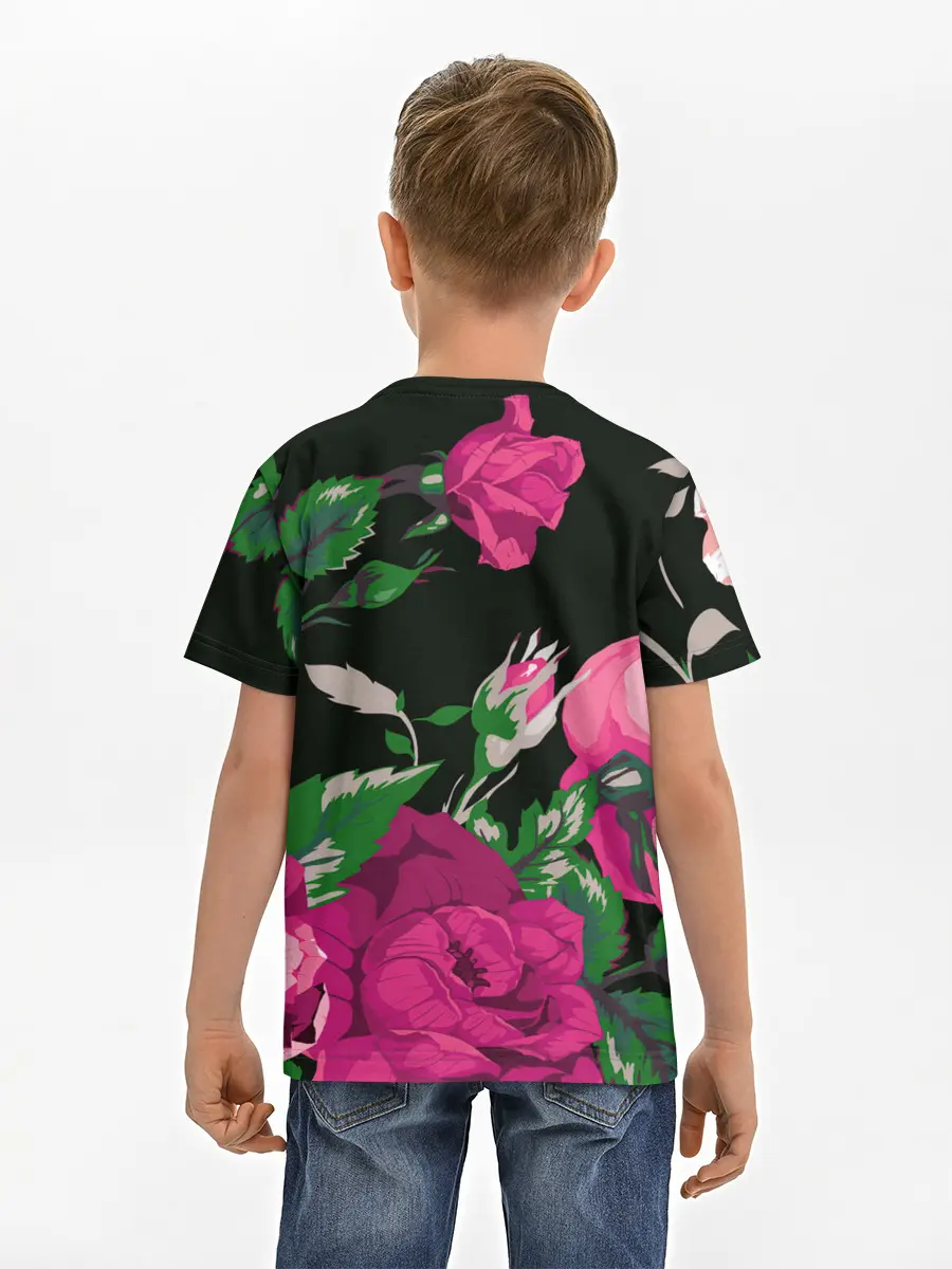 Детская базовая футболка / Розы