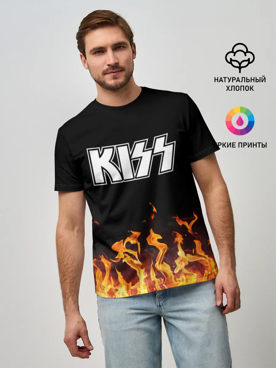 Мужская базовая футболка / Kiss