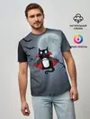 Мужская базовая футболка / Котик-готик