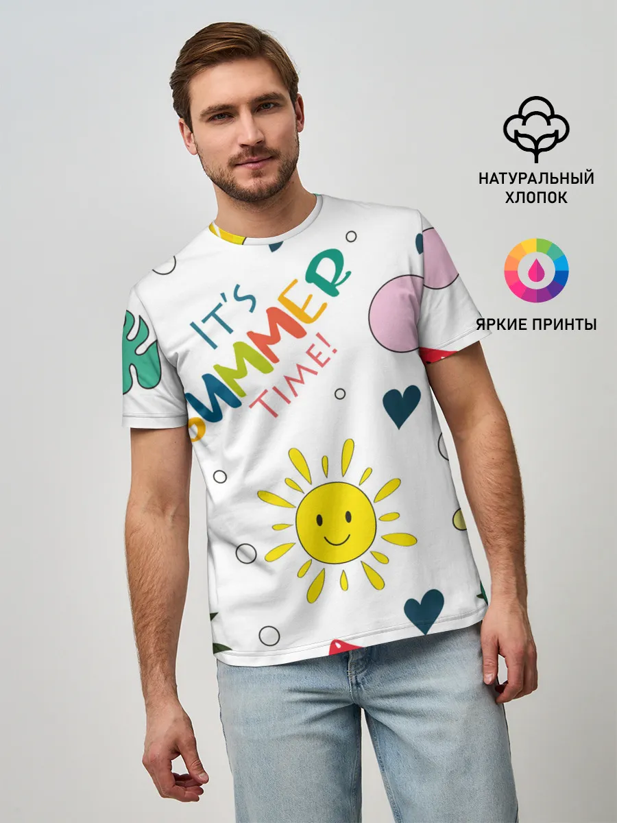Мужская базовая футболка / summer time