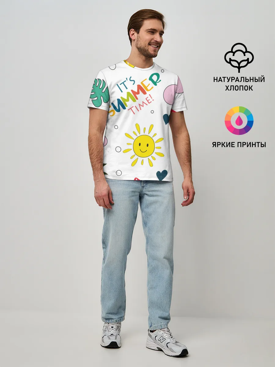 Мужская базовая футболка / summer time