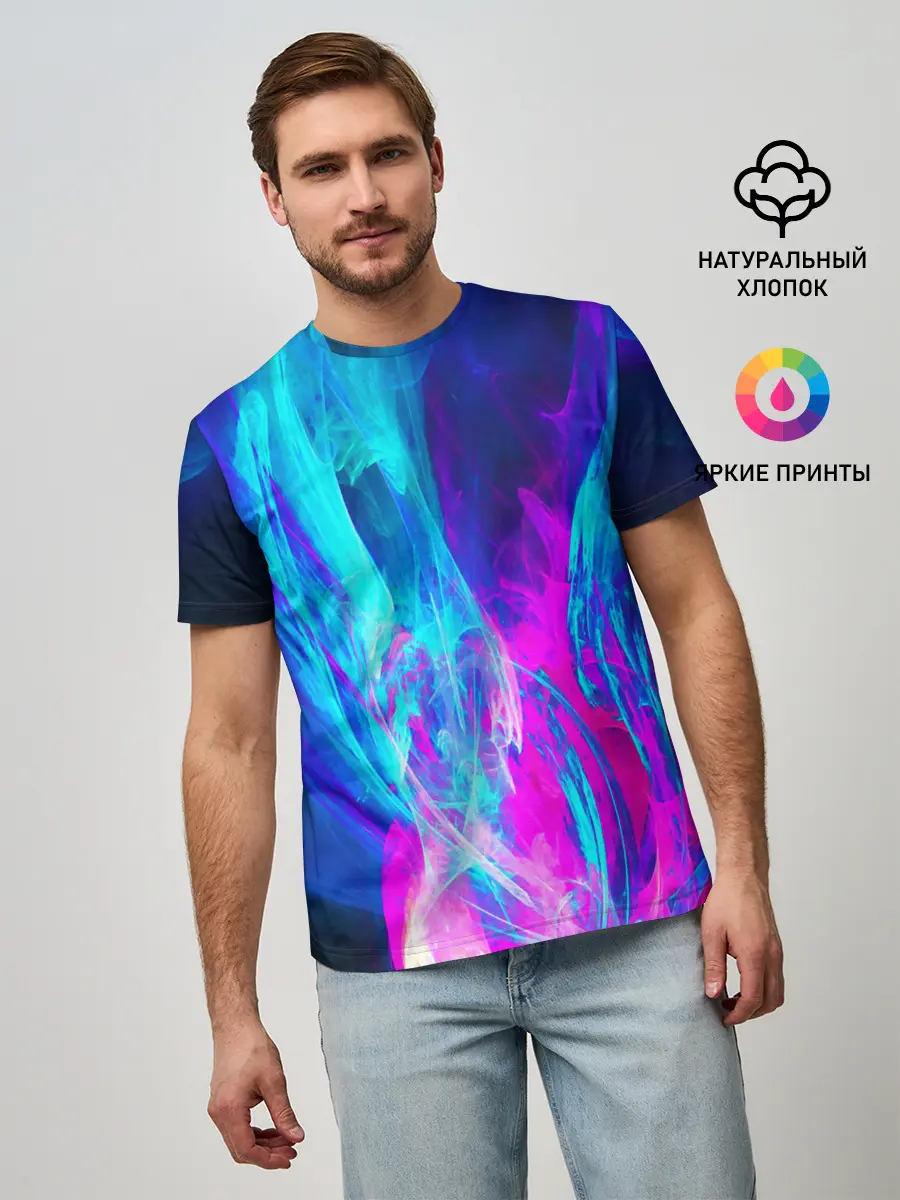 Мужская базовая футболка / НЕОНОВЫЕ КРАСКИ