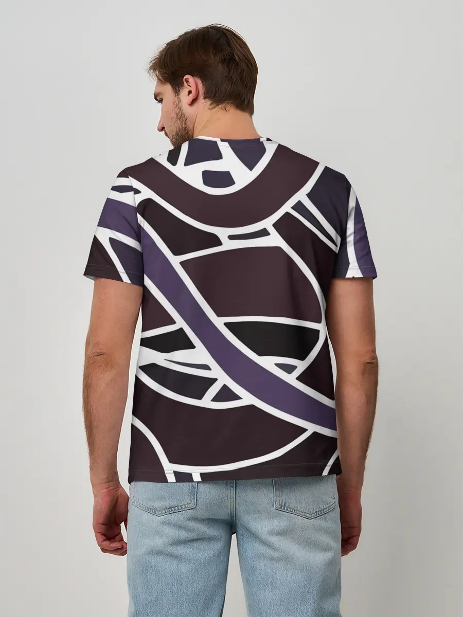 Мужская базовая футболка / Линейная текстура