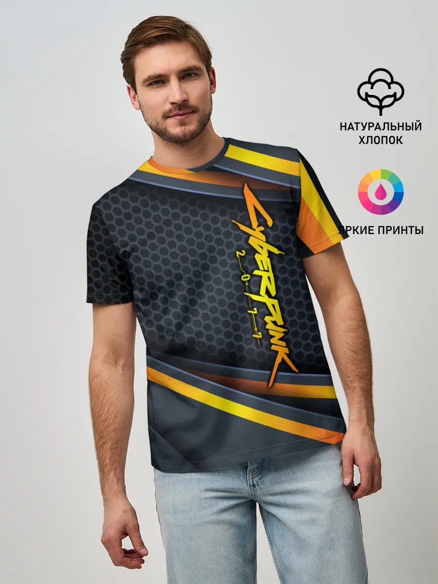 Мужская базовая футболка / Cyberpunk 2077