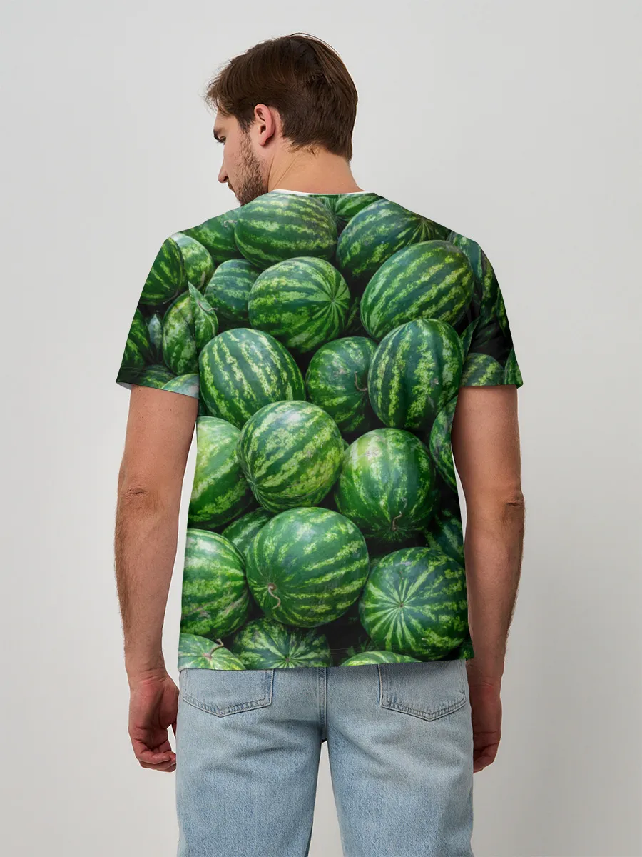 Мужская базовая футболка / Арбузы