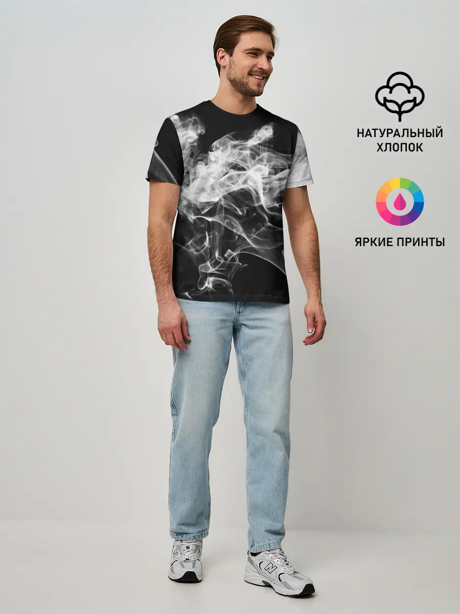 Мужская базовая футболка / СЕРЫЙ ДЫМ