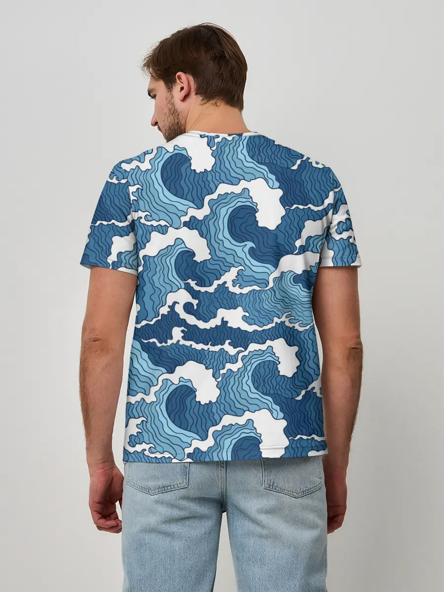 Мужская базовая футболка / Морские волны