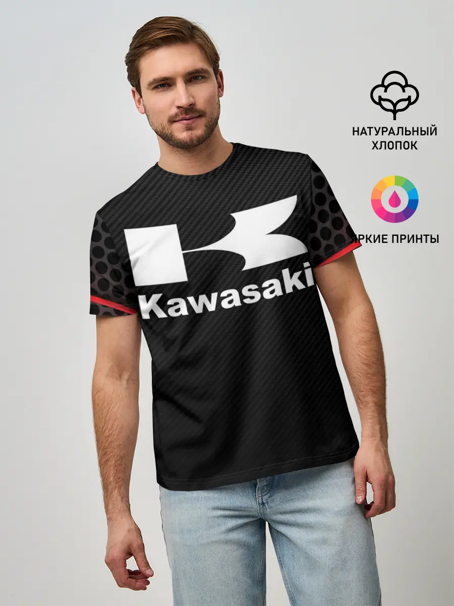 Мужская базовая футболка / KAWASAKI | КАВАСАКИ