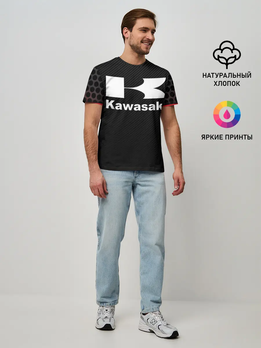 Мужская базовая футболка / KAWASAKI | КАВАСАКИ