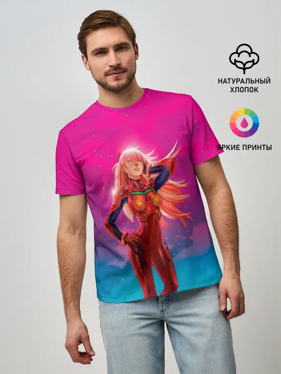 Мужская базовая футболка / Прекрасная АСКА ЛЭНГЛИ СОРЬЮ