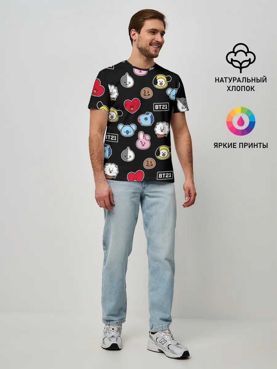 Мужская базовая футболка / BT21 | BTS | БТС | BANGTAN BOYS