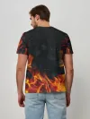 Мужская базовая футболка / РОБЕРТ ЛЕВАНДОВСКИ / ОГОНЬ