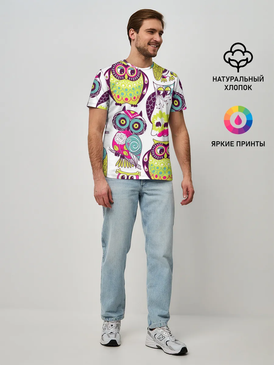 Мужская базовая футболка / МУДРЫЕ СОВЫ | WISE OWLS