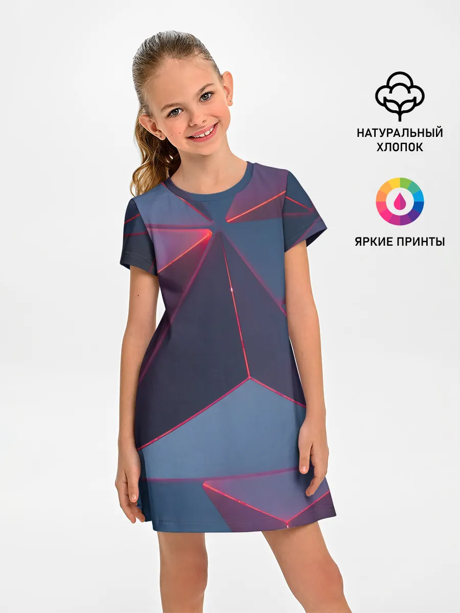 Детское платье / Неоновый треугольник.