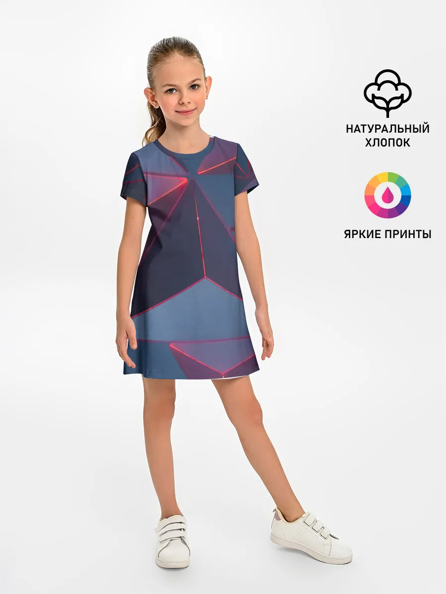 Детское платье / Неоновый треугольник.