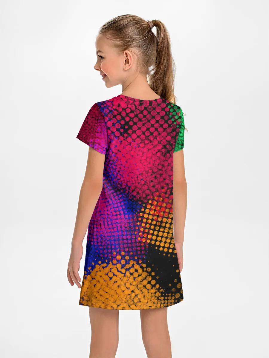 Детское платье / Цветные Разводы