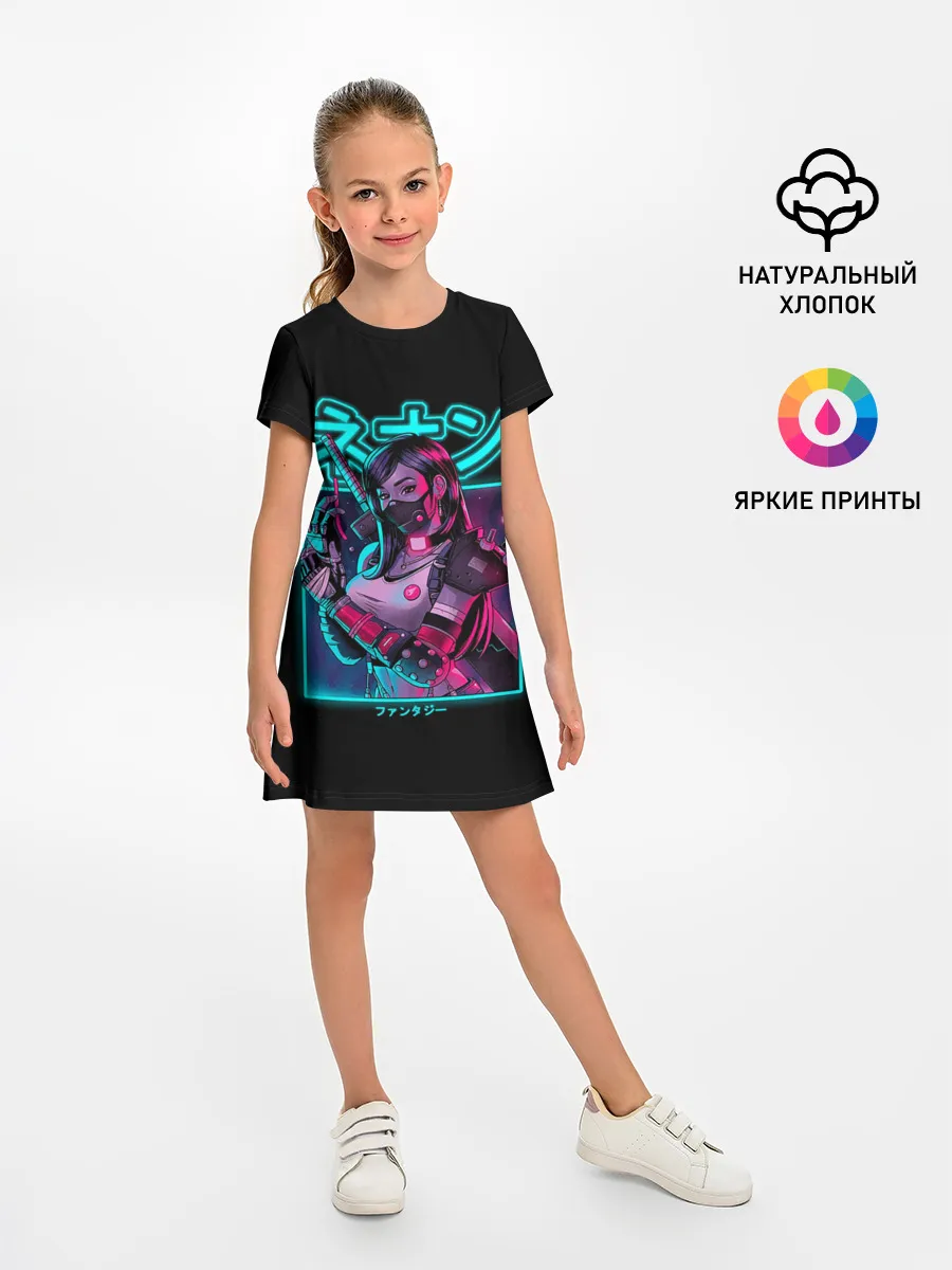 Детское платье / Neon girl