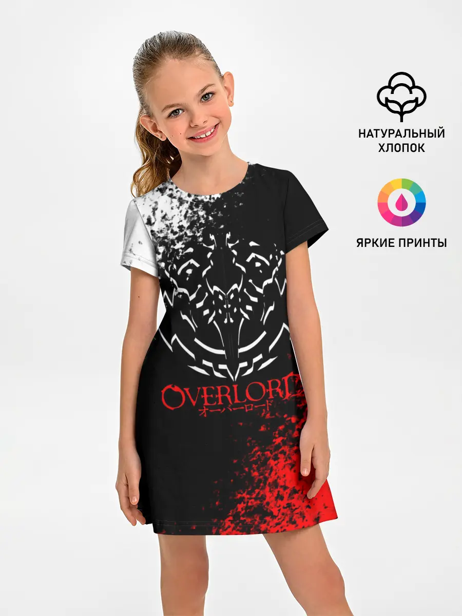 Детское платье / Оверлорд лого краснобелый