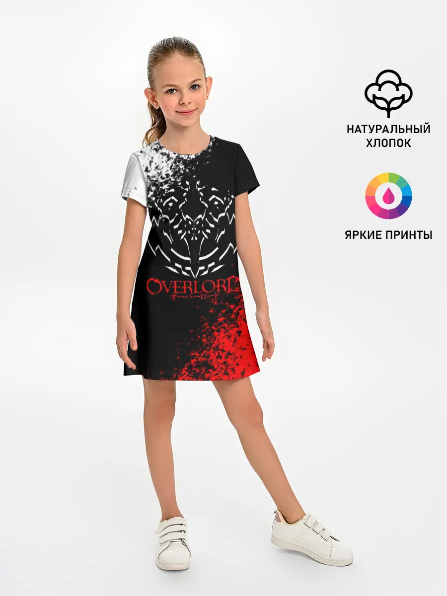 Детское платье / Оверлорд лого краснобелый