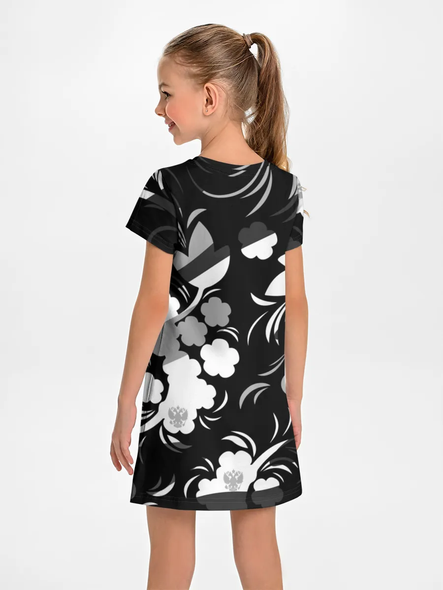 Детское платье / Russia | Камуфляж белый