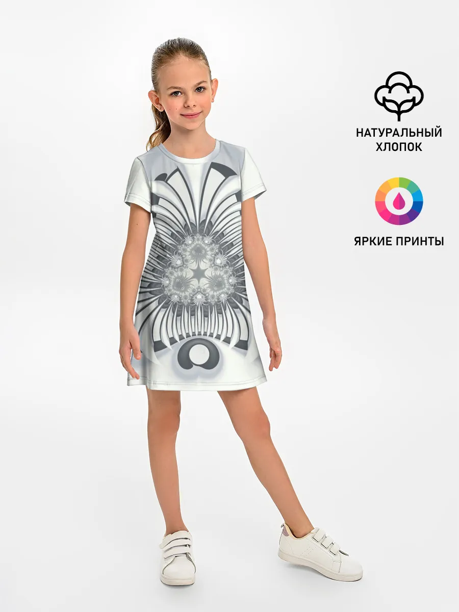 Детское платье / Серая абстракция