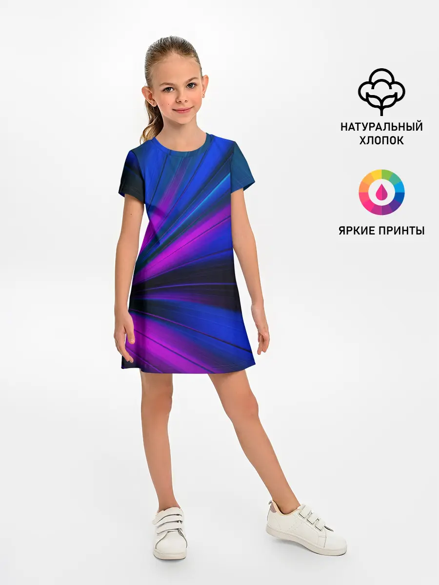 Детское платье / НЕОНОВЫЕ ВОЛНЫ | NEON STRIPES