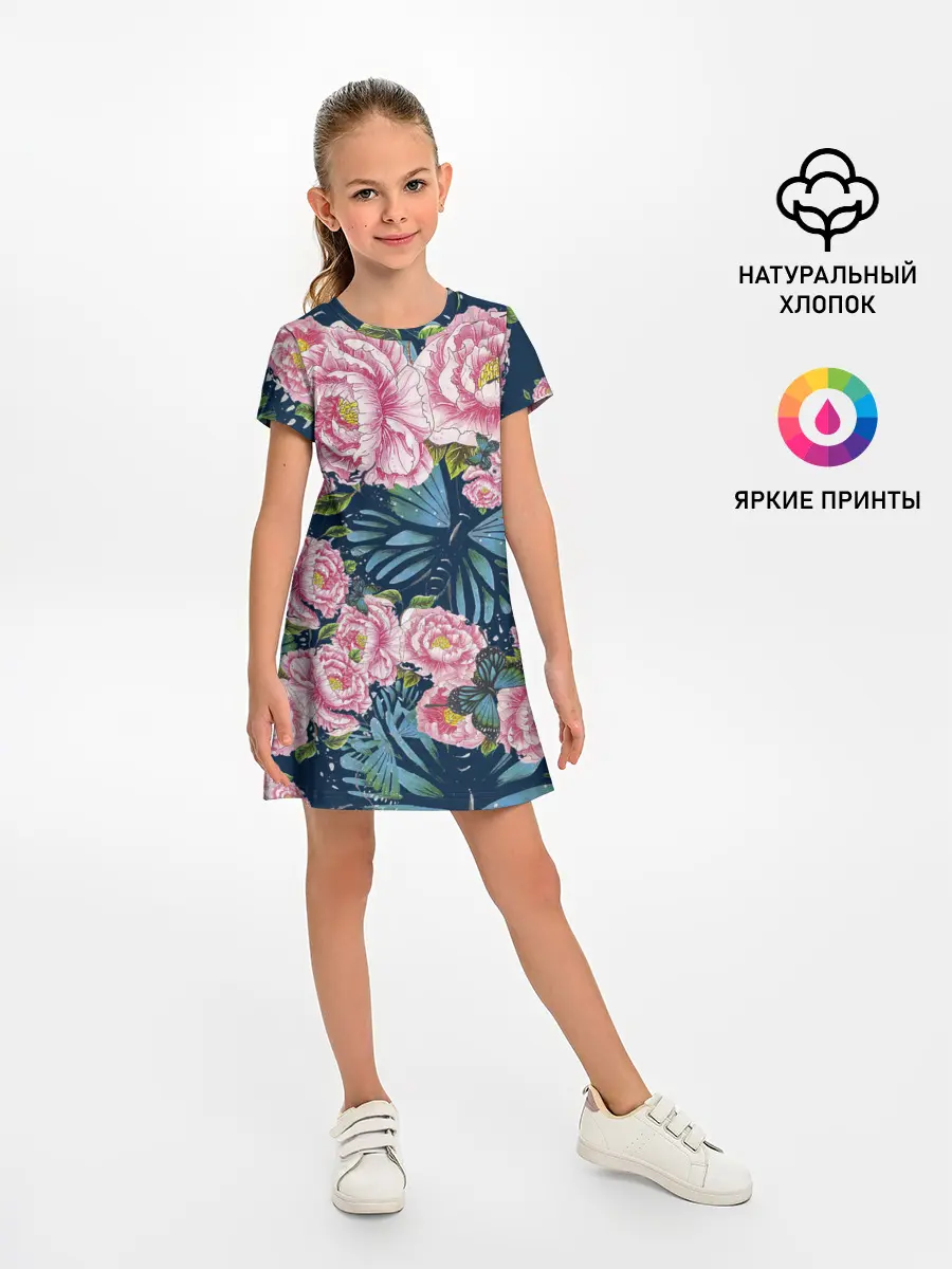 Детское платье / Пионы