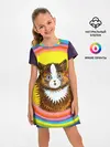 Детское платье / Радужный кот Луиса Уэйна