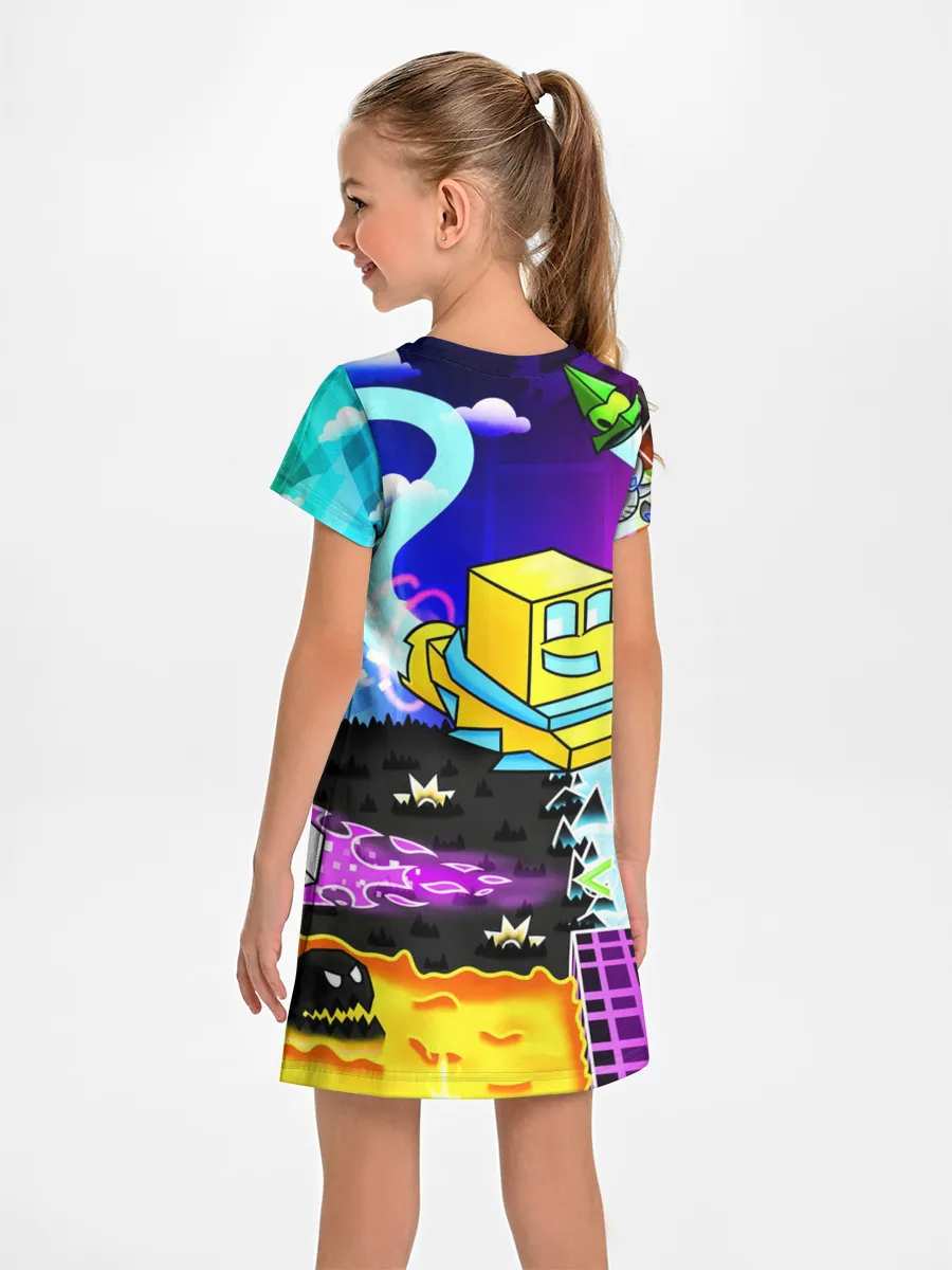 Детское платье / GEOMETRY DASH / ГЕОМЕТРИ ДАШ