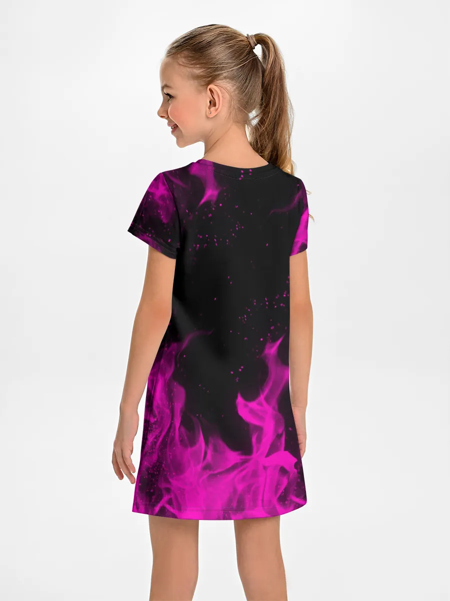 Детское платье / KILLER QUEEN розовое пламя