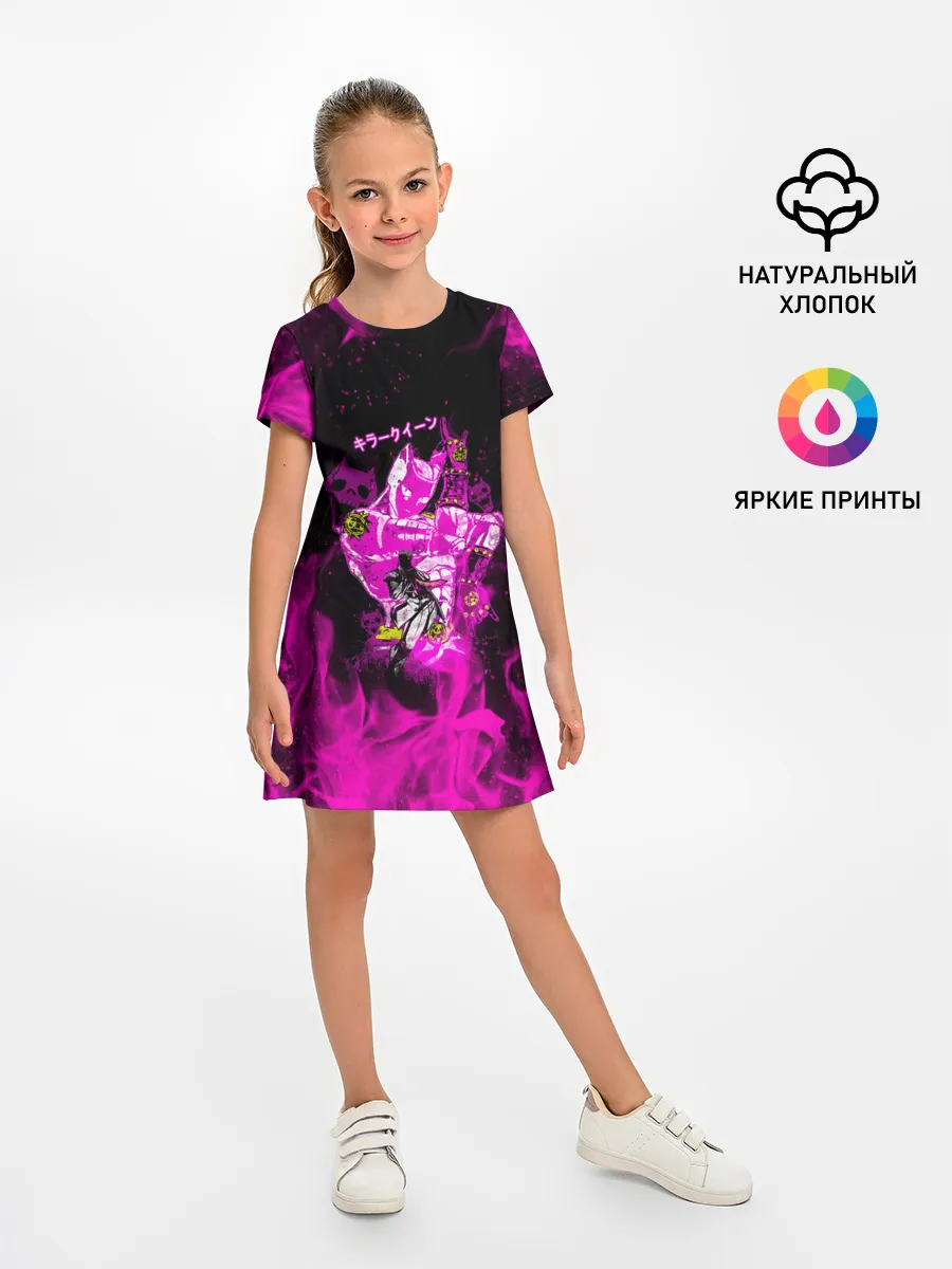 Детское платье / KILLER QUEEN розовое пламя