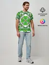 Мужская базовая футболка / Славянский Узор Зеленый