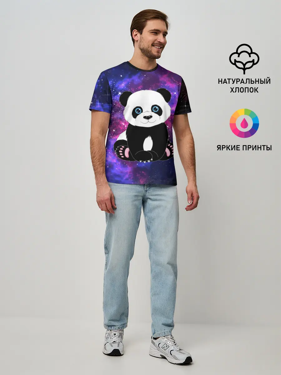 Мужская базовая футболка / Space Panda