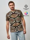 Мужская базовая футболка / Snake Skin