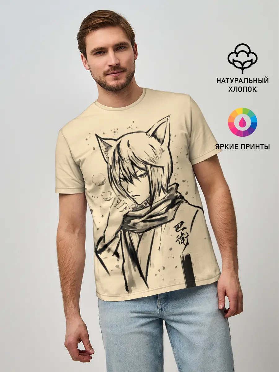 Мужская базовая футболка / Kitsune Tomoe