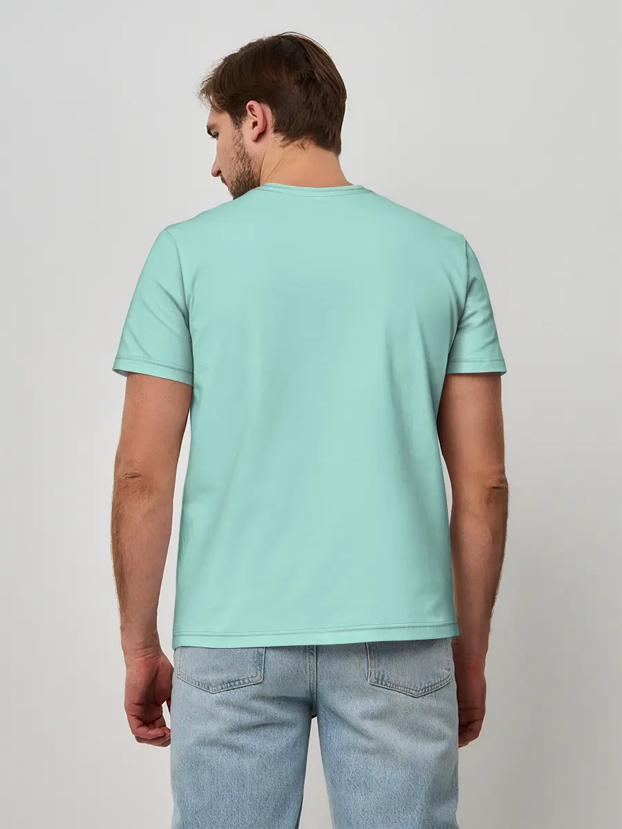 Мужская базовая футболка / Мятная Маска