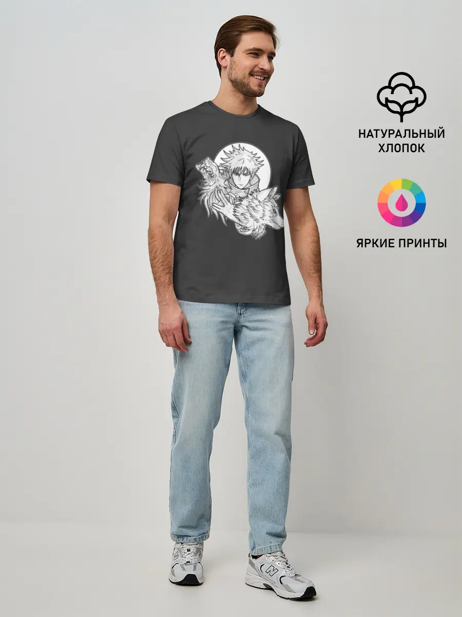 Мужская базовая футболка / Megumi с волком