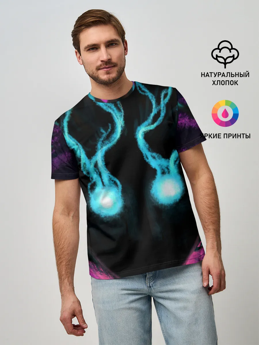 Мужская базовая футболка / Mob psycho 100 power