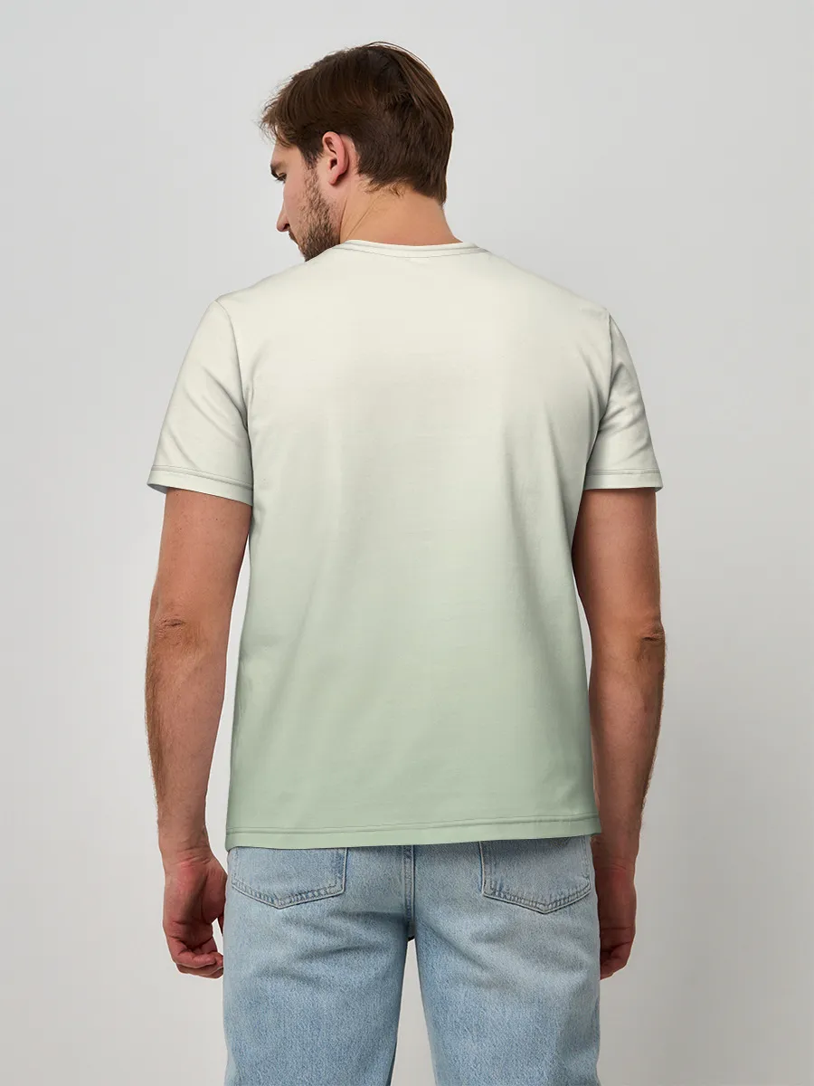 Мужская базовая футболка / девушка кимоно зима Япония кот