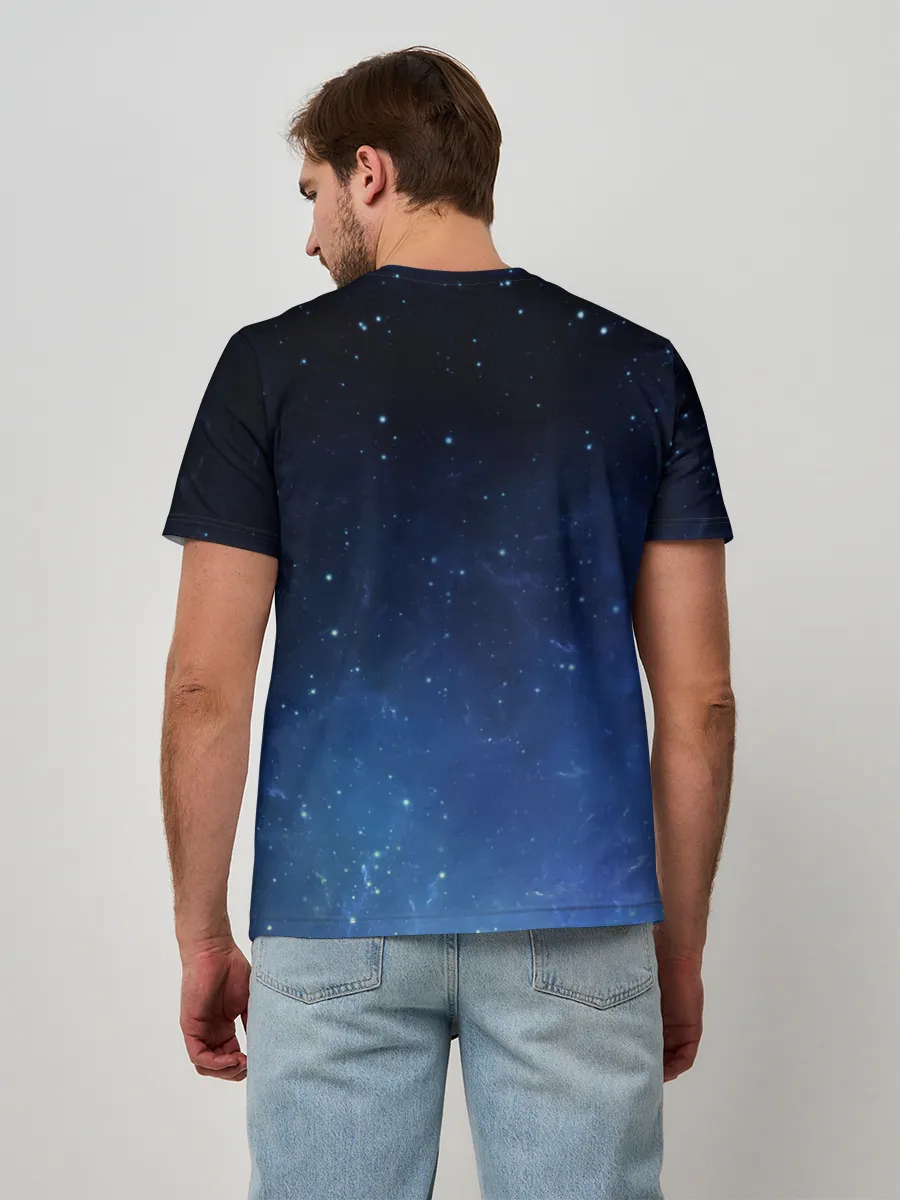 Мужская базовая футболка / космос