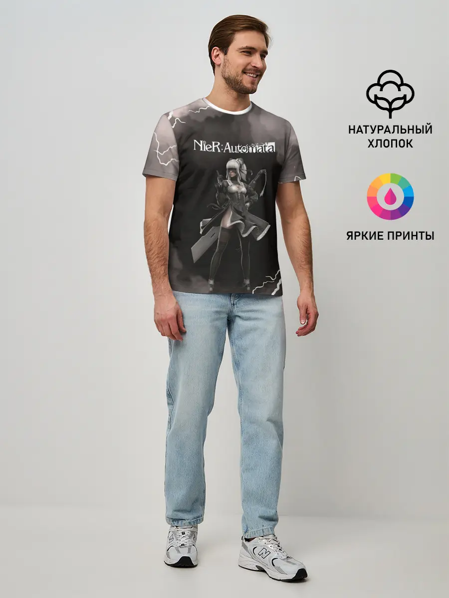 Мужская базовая футболка / 2B | Nier Automata