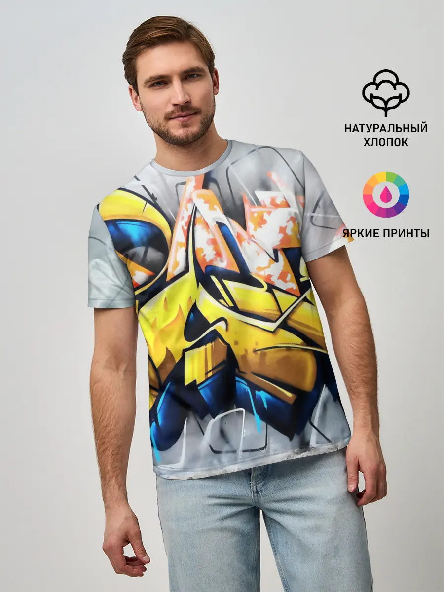 Мужская базовая футболка / Street art