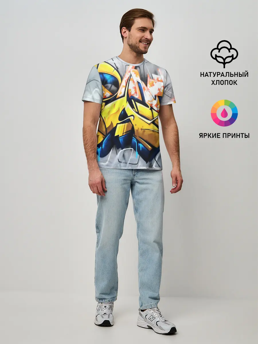 Мужская базовая футболка / Street art