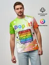 Мужская базовая футболка / Pop It - Happy - Lightning