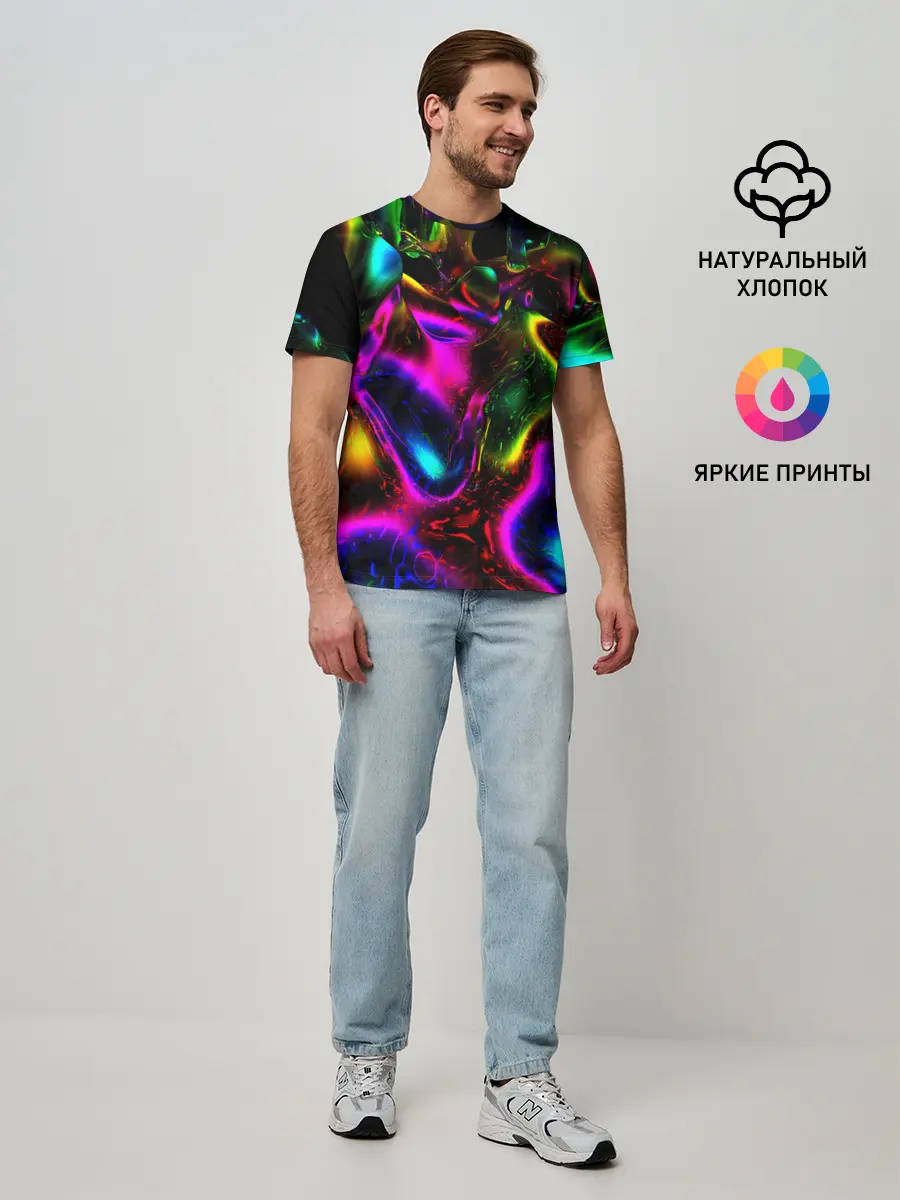 Мужская базовая футболка / В НЕОНЕ