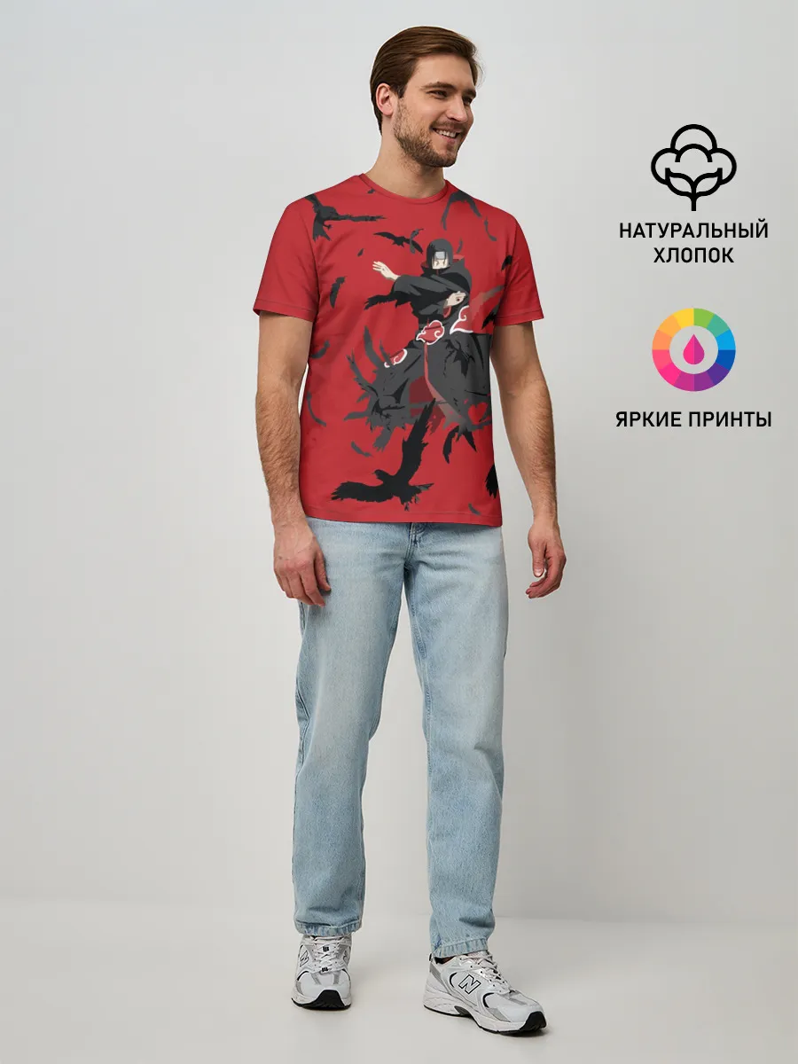 Мужская базовая футболка / Итачи И Вороны